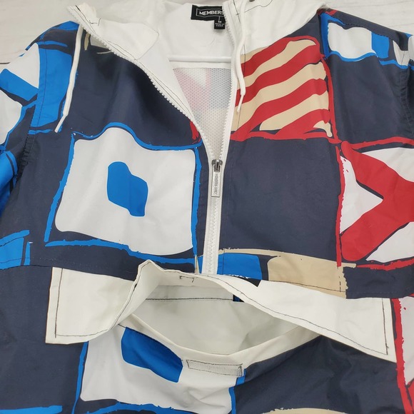 Members Only Flag Print Pullover Jacket - Picture 6 of 8